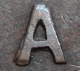Re-engraved A in LAND