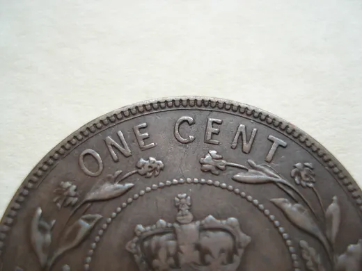 Re-engraved C in CENT