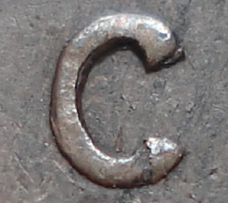 Re-engraved C in CENT