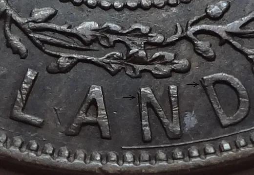 Re-engraved N & D in LAND