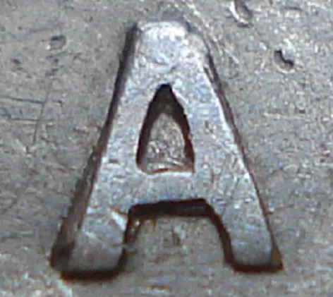 Re-engraved A in LAND