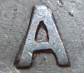 Re-engraved A in LAND