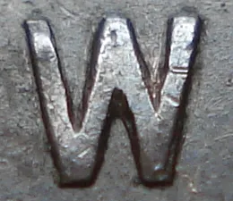 Re-engraved W in NEWF