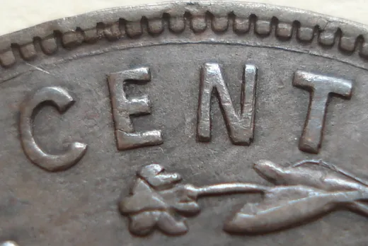 Re-engraved Letters in CENT