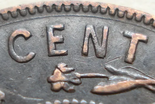 Re-engraved Letters in CENT