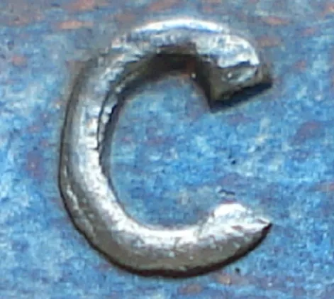 Re-engraved C in CENT