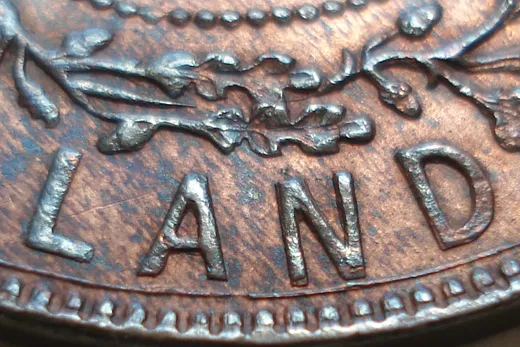 Re-engraved Letters in LAND