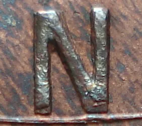 Re-engraved N in LAND