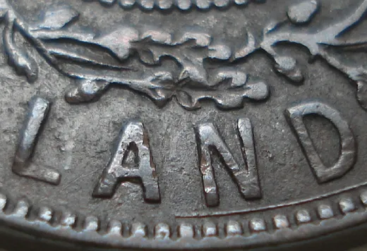 Re-engraved Letters in LAND