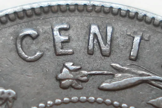 Re-engraved Letters in CENT