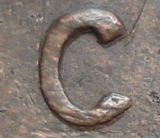 Re-engraved C in CENT