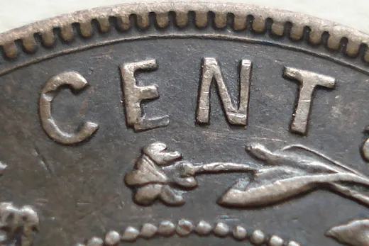 Re-engraved Letters in CENT