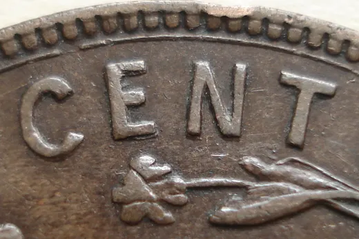 Re-engraved Letters in CENT