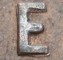 Re-engraved E in CENT