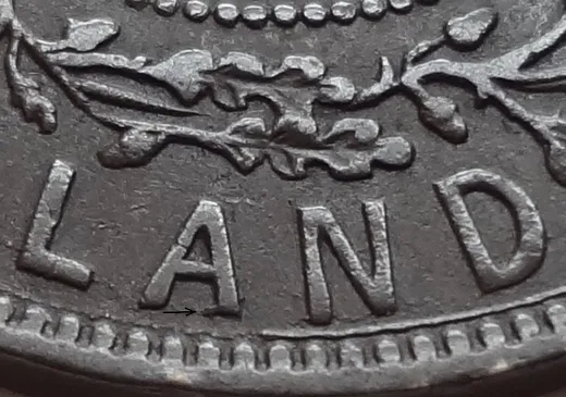 Medium Date, Repunched 1 & 7