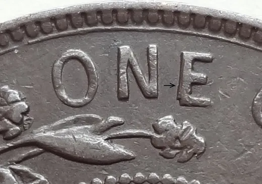 Medium Date, Repunched 1 & 7