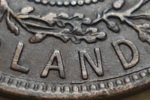Re-engraved Letters in LAND