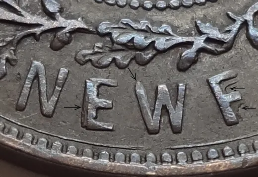 Re-engraved E & F in NEWF