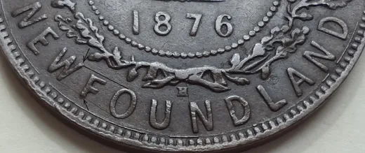 Low, Stubby, Re-engraved F in NEWFOUNDLAND