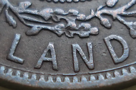 Re-engraved Letters in LAND