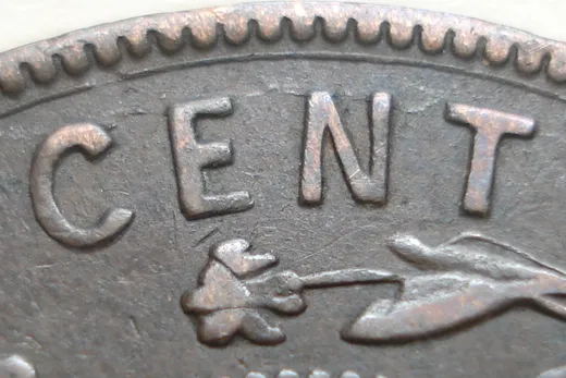Re-engraved Letters in CENT