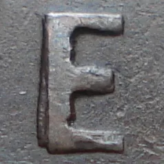 Re-engraved E in NEWF