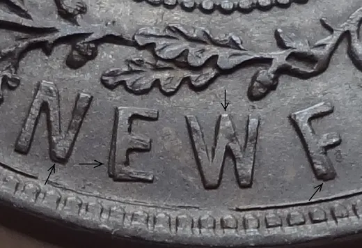 Re-engraved Letters in NEWF