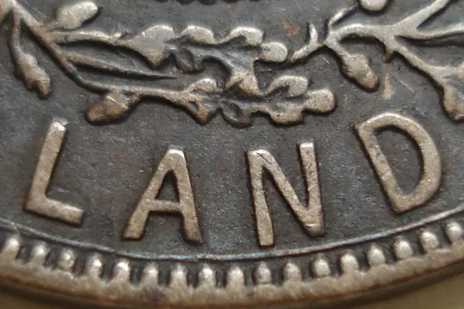 Re-engraved Letters in LAND