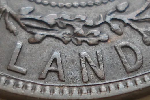 Re-engraved Letters in LAND