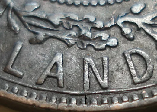 Re-engraved Letters in LAND