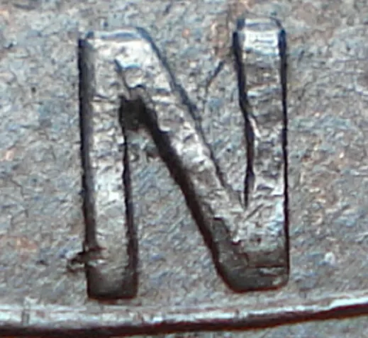 Re-engraved N in LAND