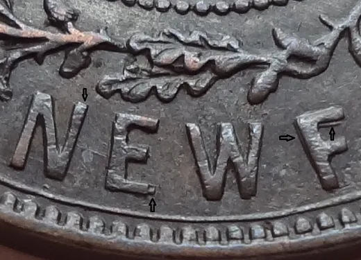 Re-engraved Letters in NEWF