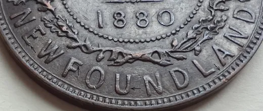 Re-engraved Letters & Spur in NEWFOUNDLAND