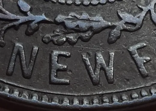 Re-engraved E in NEWF