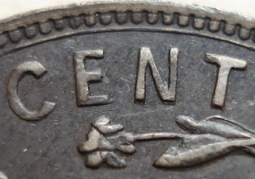 Re-engraved N in CENT