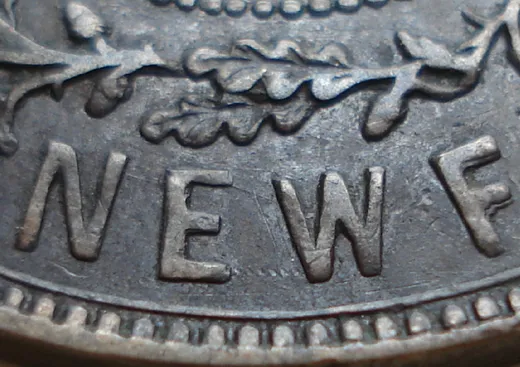 Re-engraved F in NEWF