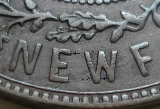 Re-engraved E & W in NEWF