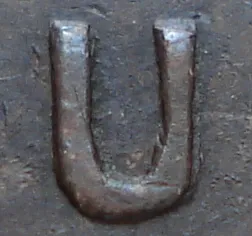 Re-engraved U in OUND