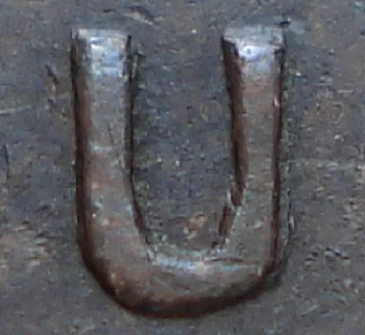 Re-engraved U in OUND