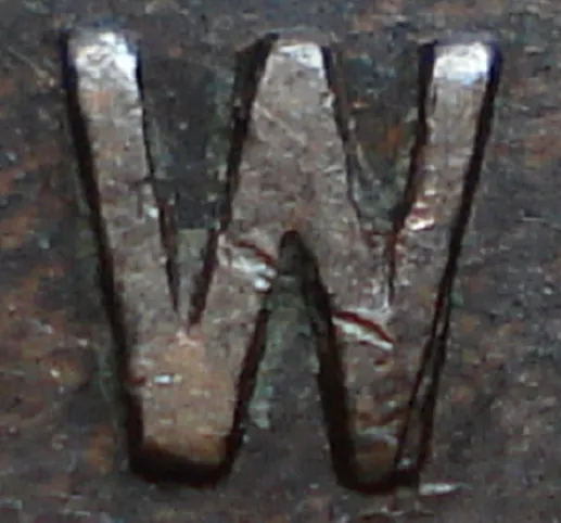 Re-engraved W in NEW