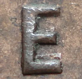 Re-engraved E in CENT