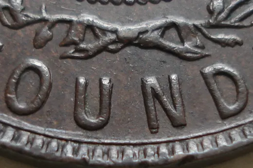 Re-engraved N in [OUND