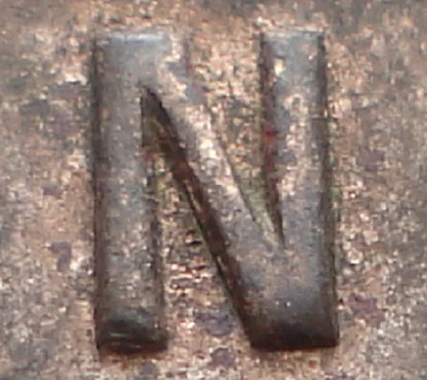 Re-engraved N in CENT