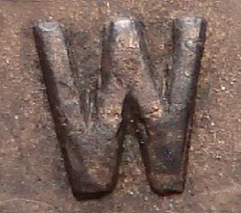 Re-engraved W in NEWF