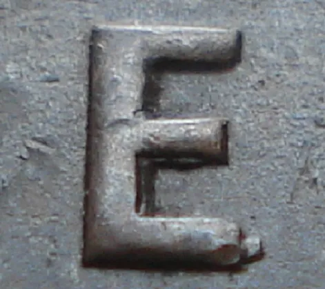 Re-engraved E in CENT