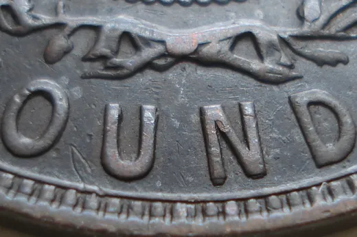 Re-engraved Letters in OUND
