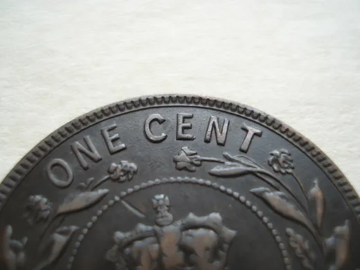 Re-engraved E in CENT