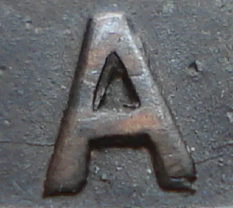Re-engraved A in LAND