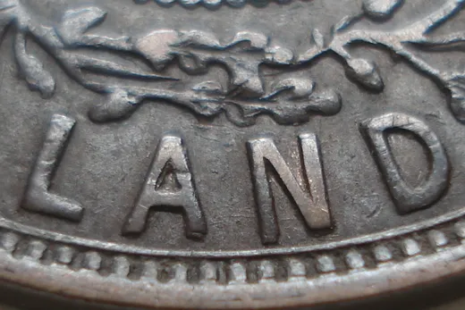 Re-engraved Letters in LAND