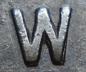 Re-engraved W in NEWF